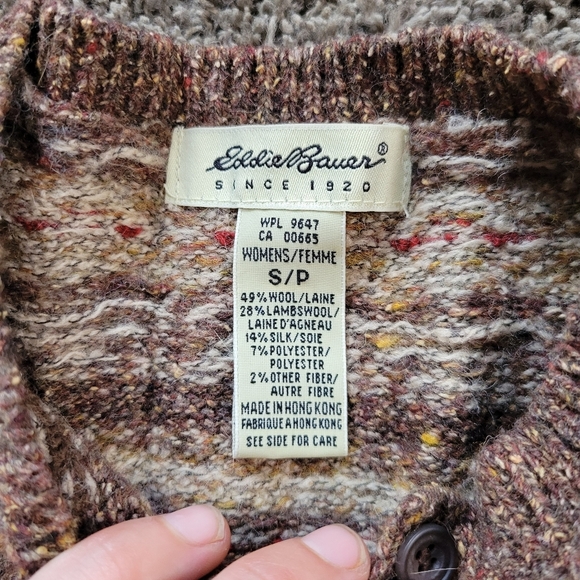 Vintage Silk and Wool Sweater Eddie Bauer Woman's Size Small - Picture 3 of 3